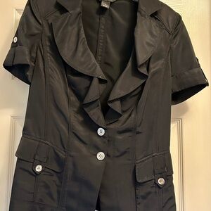 White House Black Market Classic Black Top